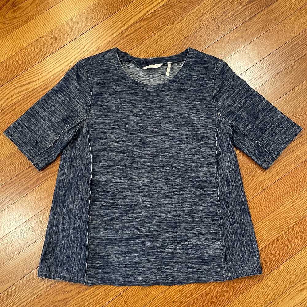 anthropologie Zoa New York Denim Raw Edge Shirt